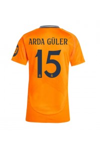 Real Madrid Arda Guler #15 Voetbaltruitje Uit tenue Dames 2024-25 Korte Mouw